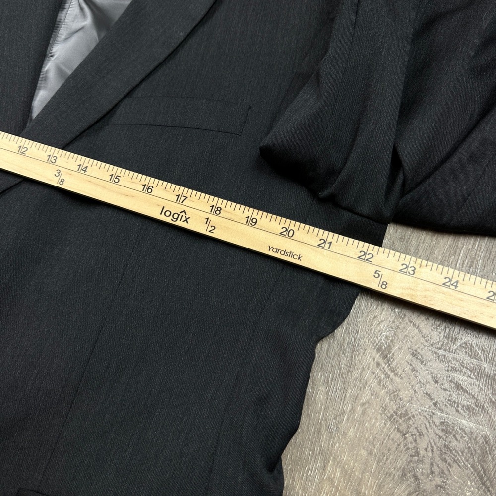 Jos A Bank Signature Collection Wool Blazer 44S Charcoal Grey Suit Jacket - Picture 9 of 11